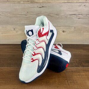 Nike KD 17 USA Mens Size 11 White University Red Obsidian FJ9487 101